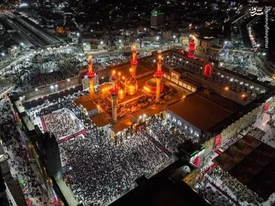 تصاویر هوایی زیبا از حرم مطهر کاظمین
